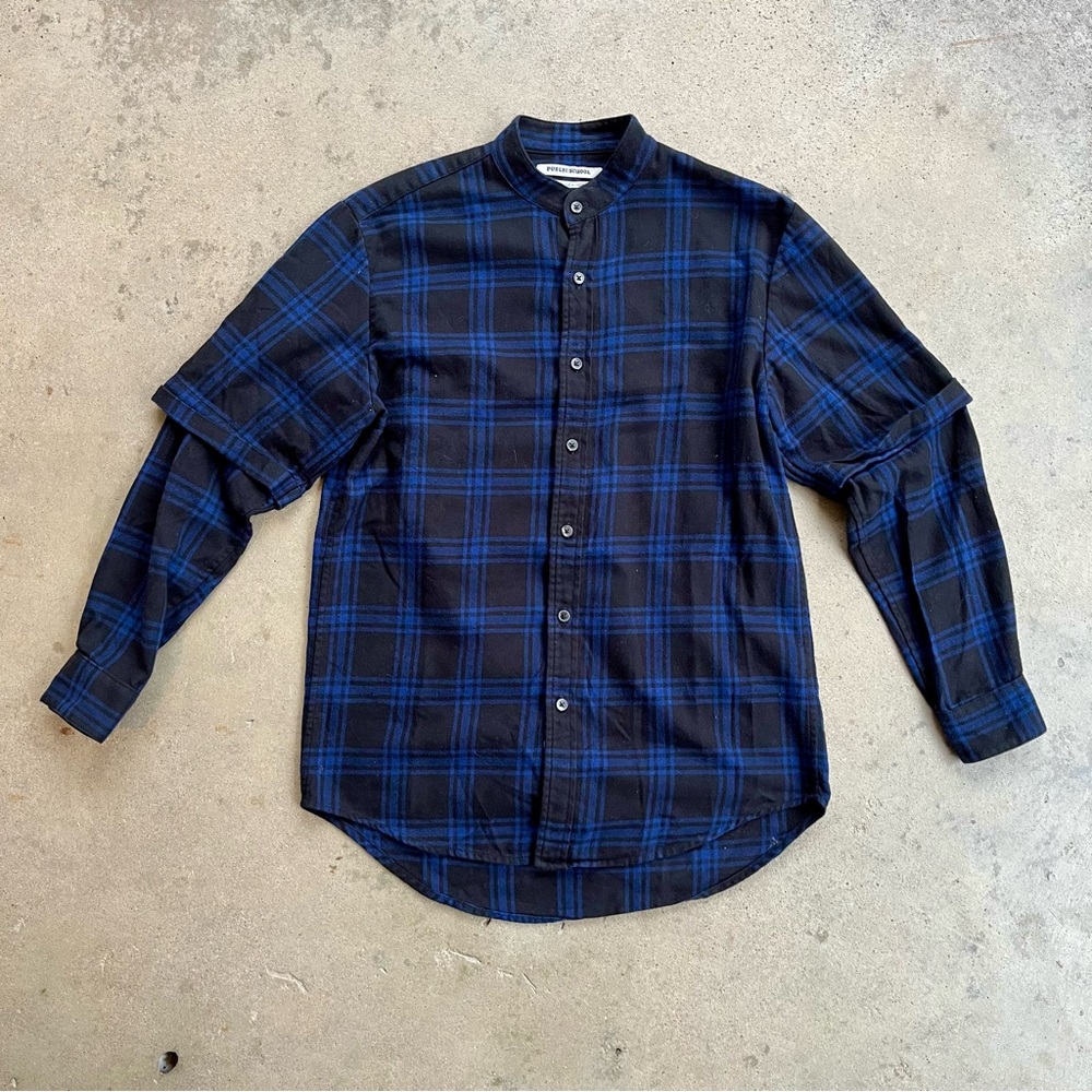 Public School NYC Flannel Long Sleeve Shirt Mens Small USA